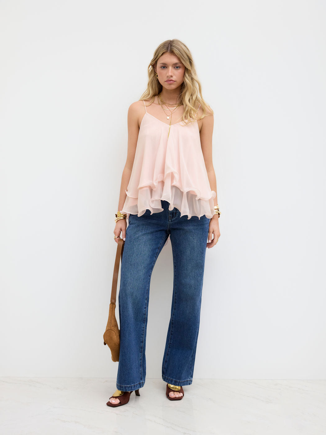Kimi Ruffle mesh top