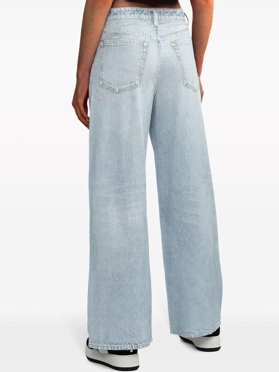 Denim Sweatpants High Waisted