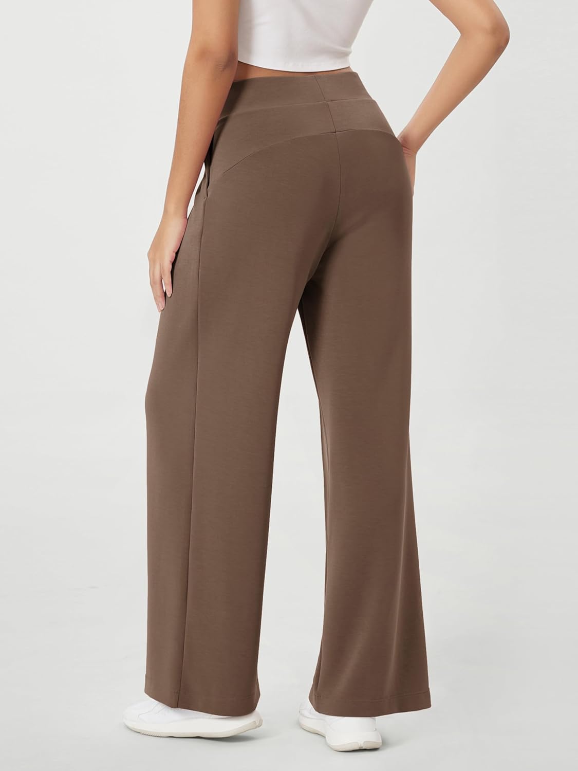 High Waist Casual Relaxed Pants with Pockets