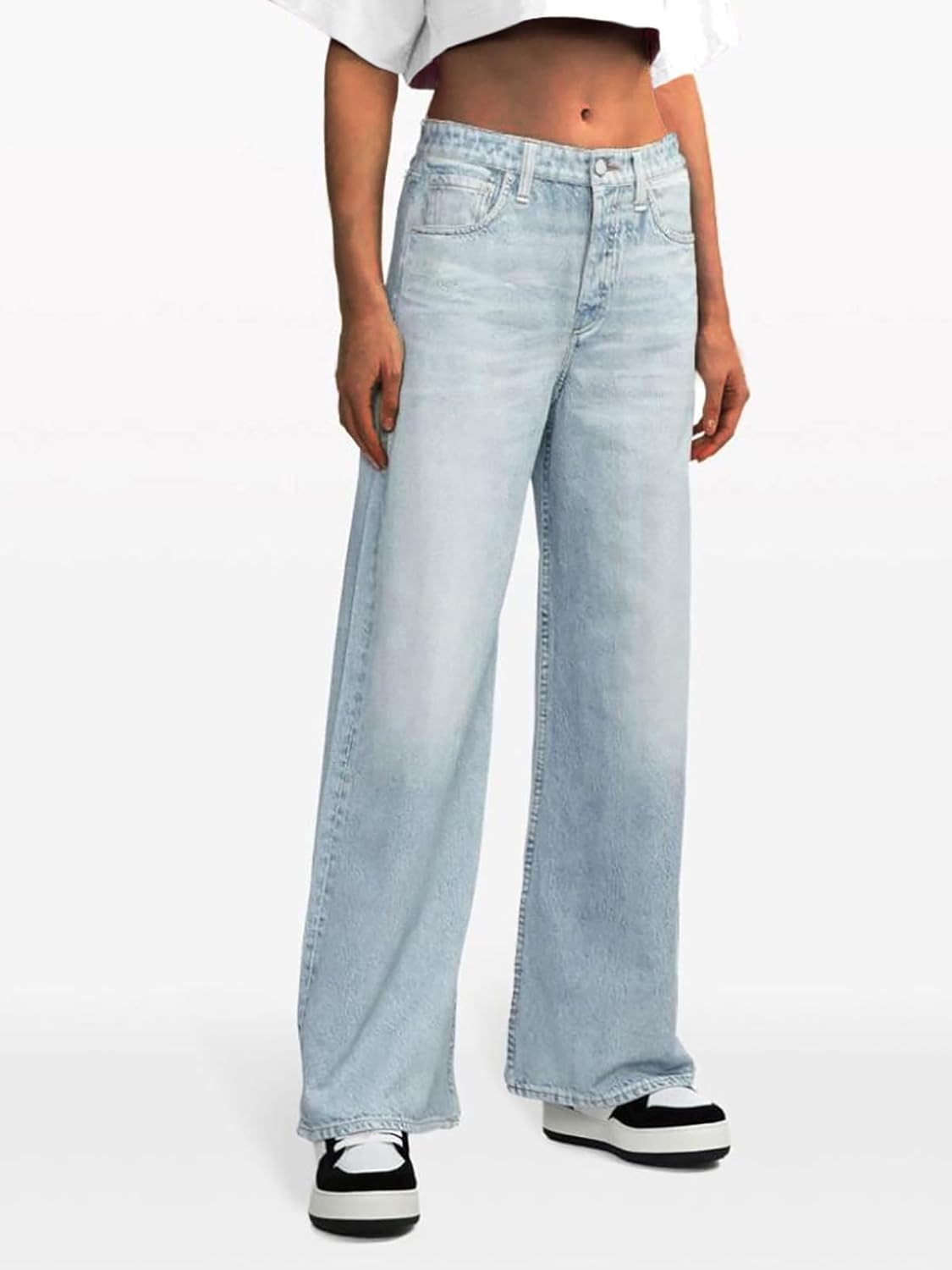 Denim Sweatpants High Waisted