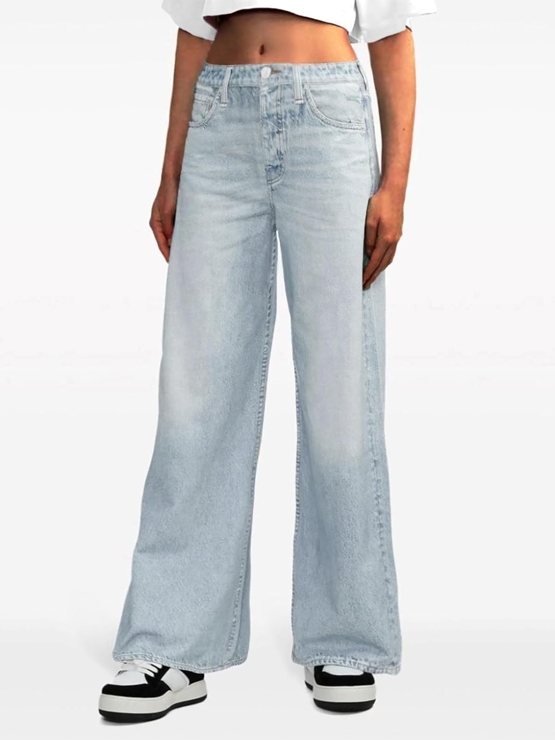 Denim Sweatpants High Waisted