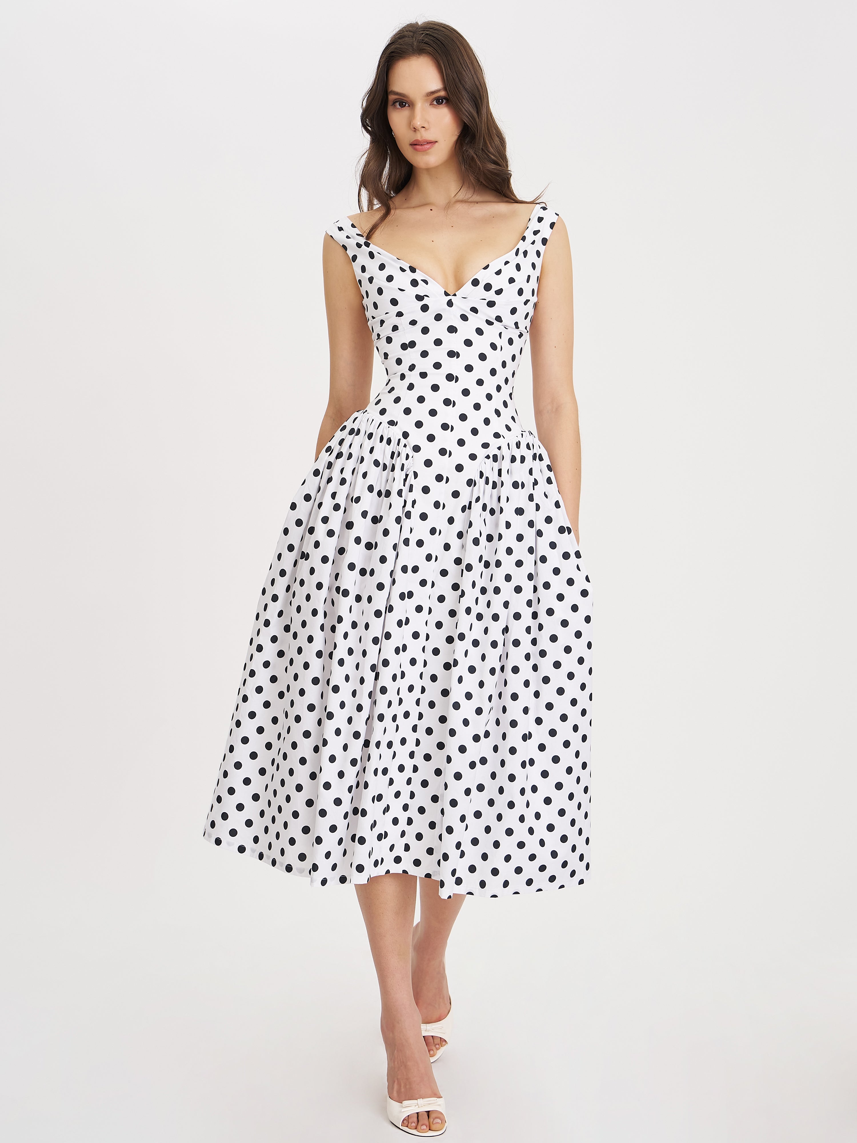 Daniya Polka Dot Dress