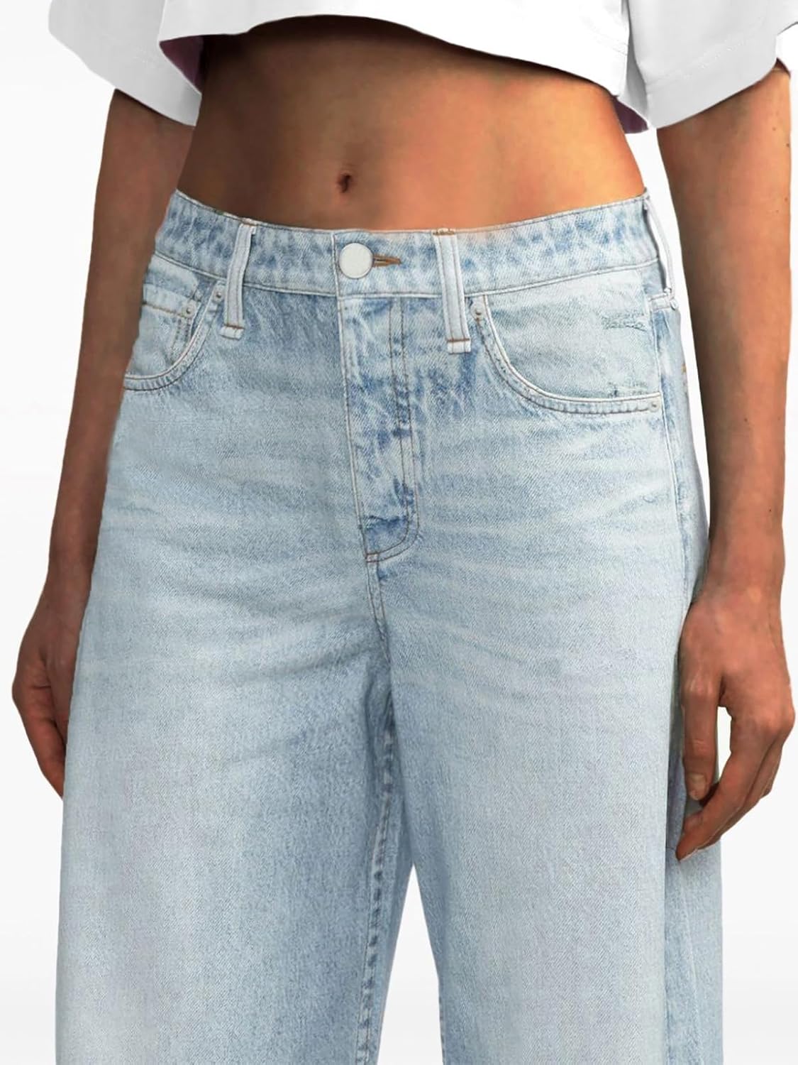 Denim Sweatpants High Waisted