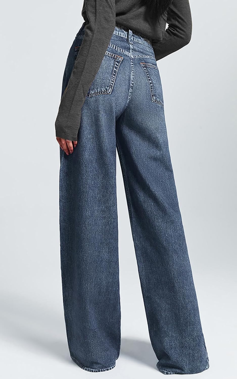 Denim Sweatpants High Waisted