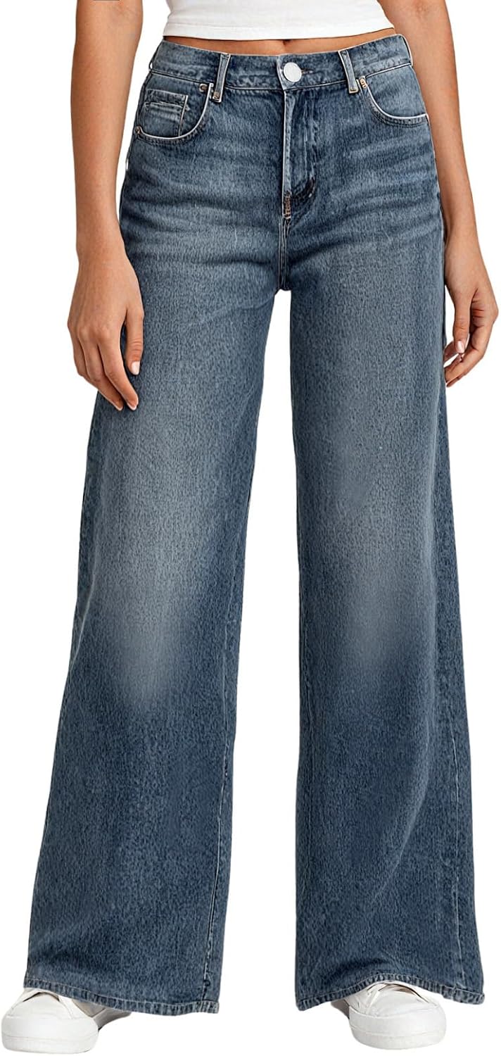 Denim Sweatpants High Waisted
