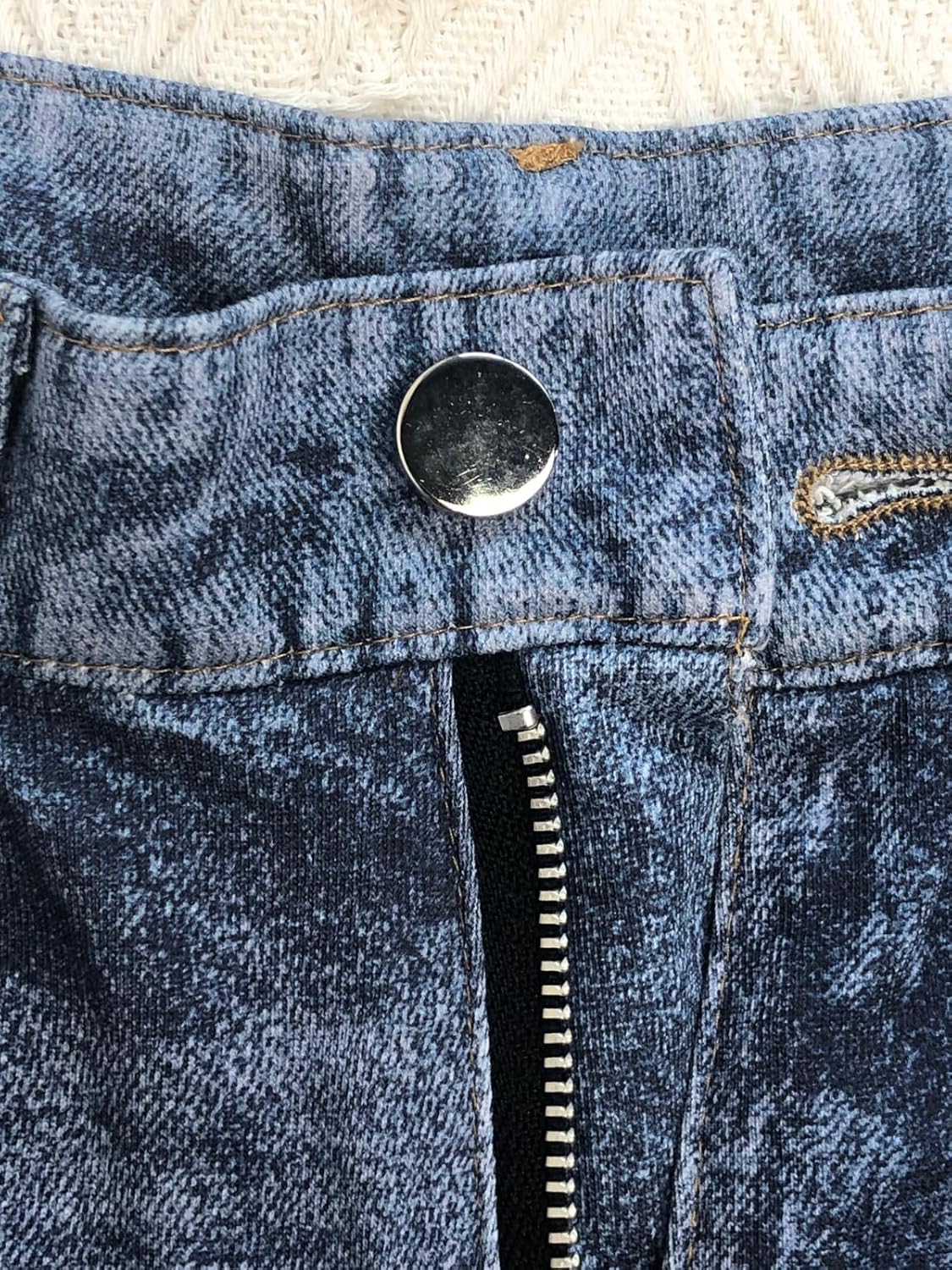 Denim Sweatpants High Waisted