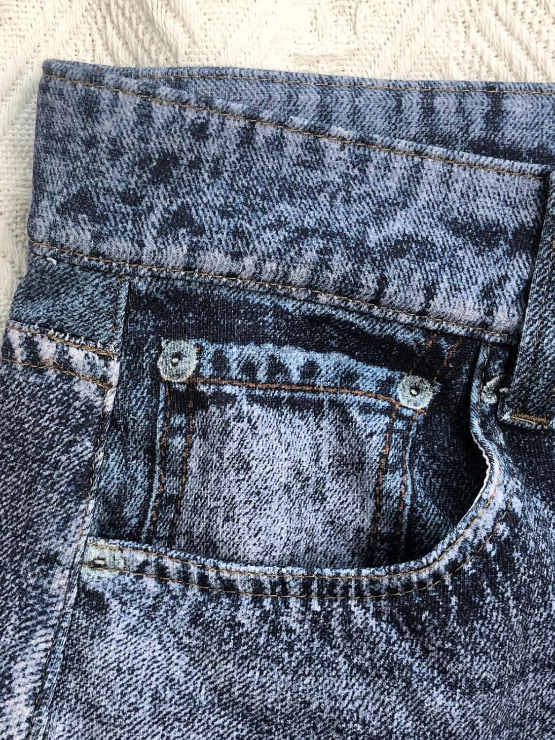 Denim Sweatpants High Waisted