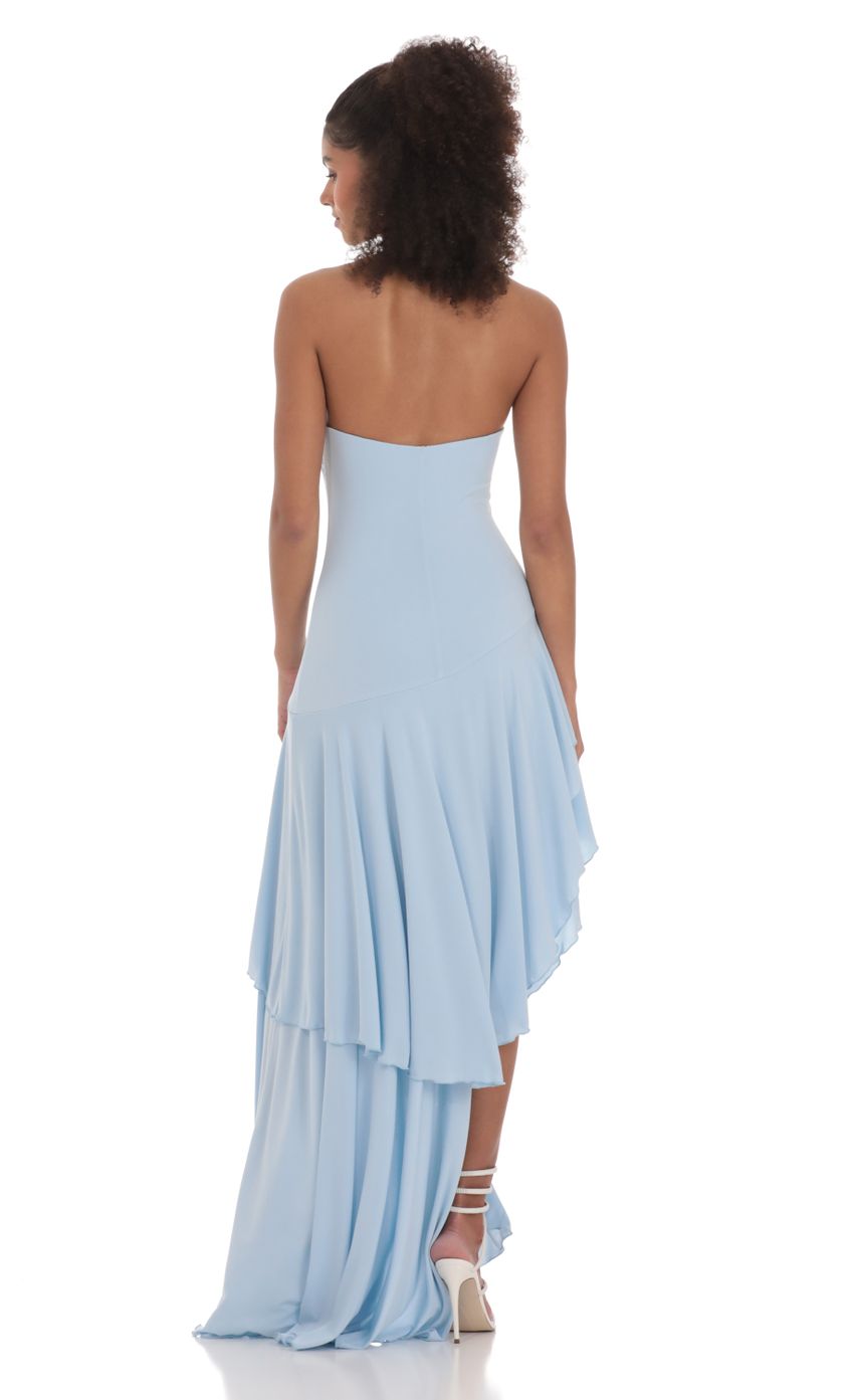 LEILA Strapless Ruffle Maxi Dress