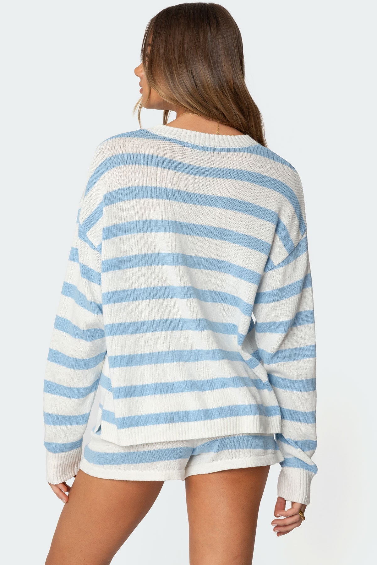 Lyssa Oversized Striped Knit Sweater + FREE Shorts