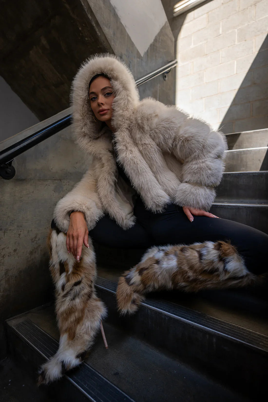 Multi Faux Fur Boots