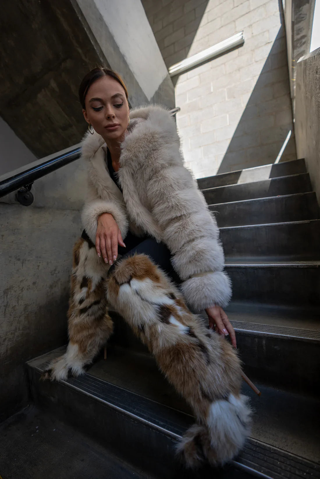 Multi Faux Fur Boots
