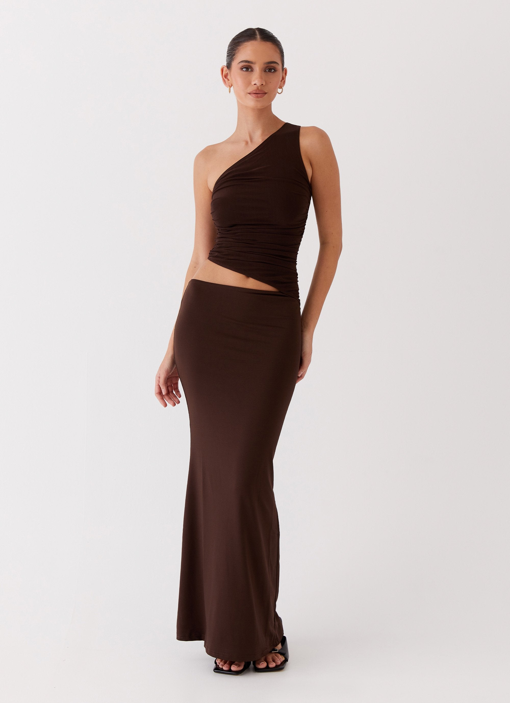 One Shoulder Maxi Dress