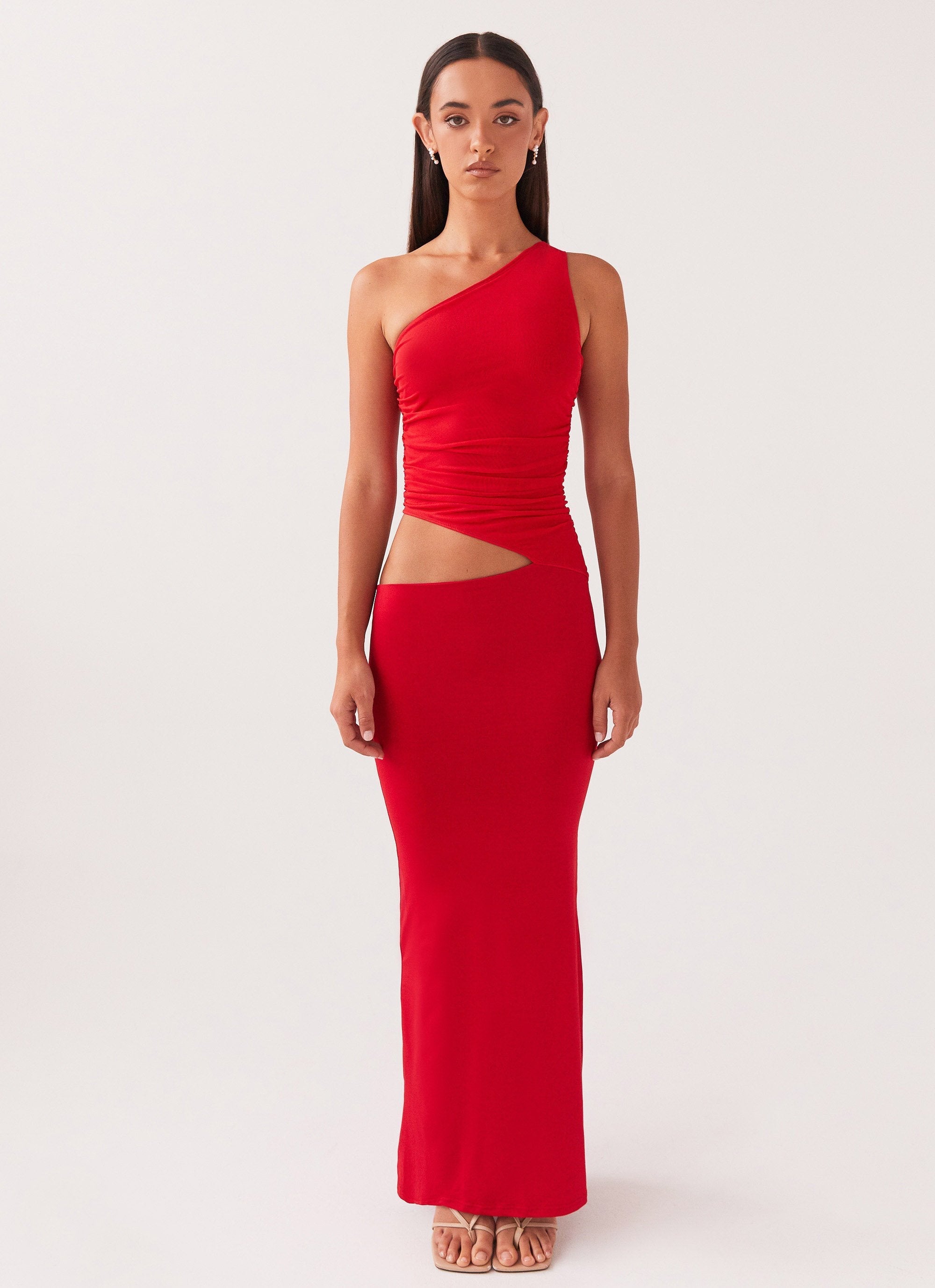 One Shoulder Maxi Dress
