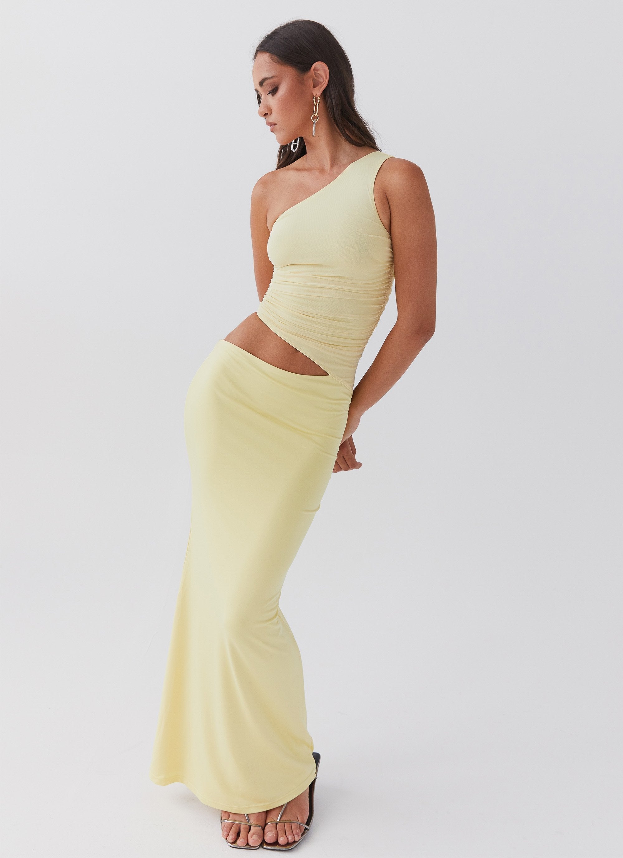 One Shoulder Maxi Dress
