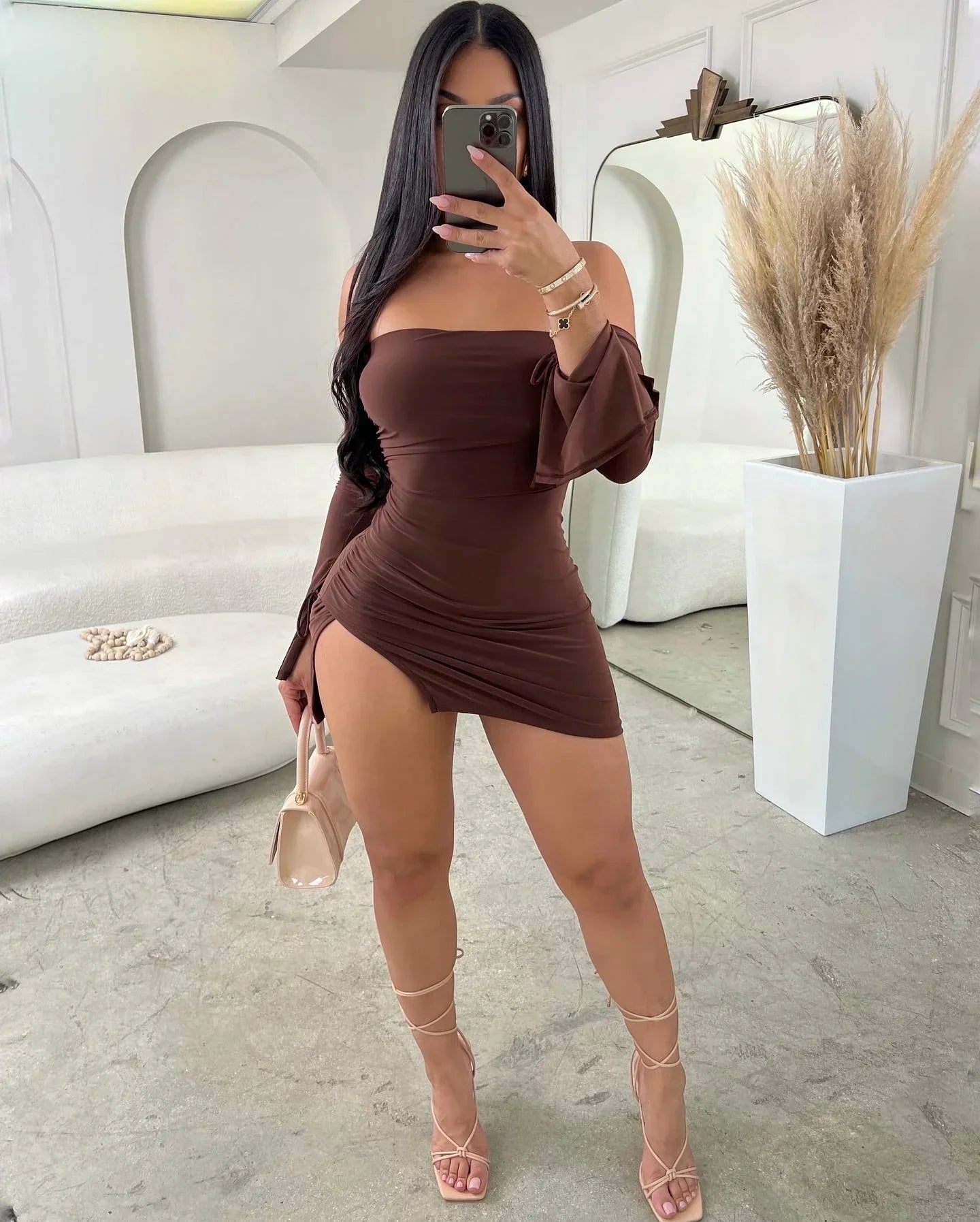 Lekar - Off the shoulder short party dress