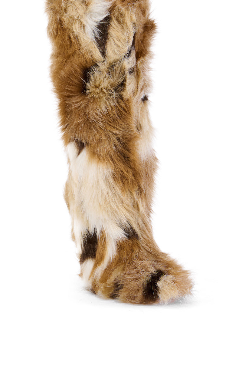 Multi Faux Fur Boots